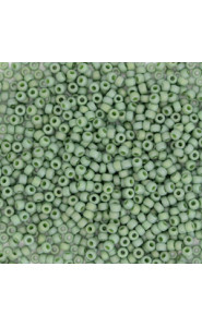 Miyuki rocailles Perlen 15/0 - Opaque glazed frosted pistachio green 15-4698